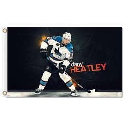 NHL San Jose Sharks 3'x5' polyester flags Dany Heatley