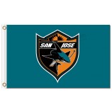NHL San Jose Sharks 3'x5' polyester flags shield with your logo