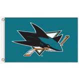 NHL San Jose Sharks 3'x5' polyester flags with your logo
