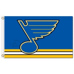 NHL St.Louis Blues 3'x5' polyester flags logo over stripes
