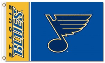 NHL St.Louis Blues 3'x5' polyester flags team name one side with your logo