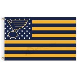 NHL St.Louis Blues 3'x5' polyester flags stars stripes yellow blue with your logo