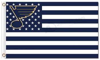Nhl st.Louis blues 3'x5 'bandiere in poliestere a righe stelle