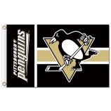 NHL Pittsburgh Penguins 3'x5' polyester flags team name at side with your logo