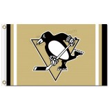 NHL Pittsburgh Penguins 3'x5' polyester flags stripes at side with your logo