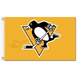 NHL Pittsburgh Penguins 3'x5' polyester flags clsssical yellow banner with your logo