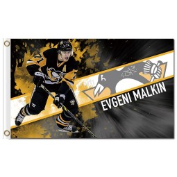 NHL Pittsburgh Penguins 3'x5' polyester flags Evgeni Malkin with your logo