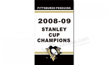NHL Pittsburgh Penguins 3'x5' polyester flags 2008-9 champions