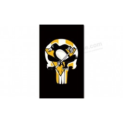 NHL Pittsburgh Penguins 3'x5' polyester flags skull