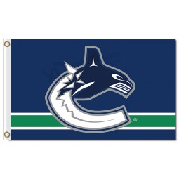 NHL Vancouver Canucks 3'x5' polyester flags with green stripe