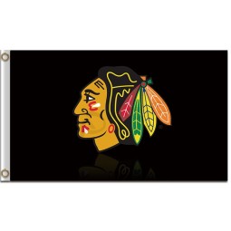 NHL Chicago blackhawks 3'x5' polyester flag logo small for custom size 