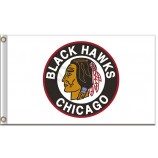 NHL Chicago blackhawks 3'x5' polyester flag white background with your logo