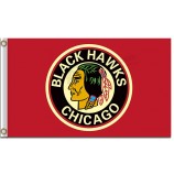 NHL Chicago blackhawks 3'x5' polyester flag logo with letters