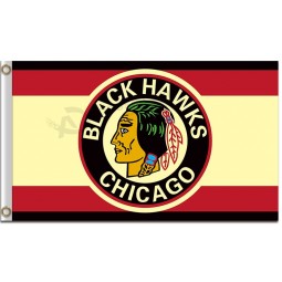 NHL Chicago blackhawks 3'x5' polyester flag logo for custom size 