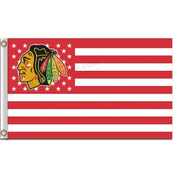 NHL Chicago blackhawks 3'x5' polyester flag stars stripes