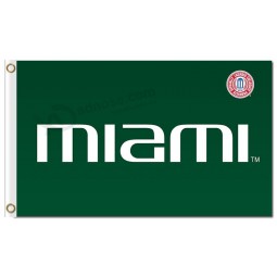 NCAA Miami Hurricanes 3'x5' polyester flags white characters