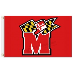 NCAA Maryland Terrapins 3'x5' polyester flags red character