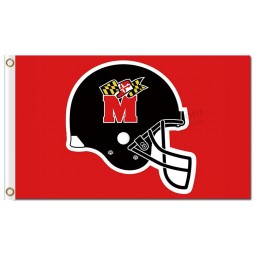 NCAA Maryland Terrapins 3'x5' polyester flags black helmet