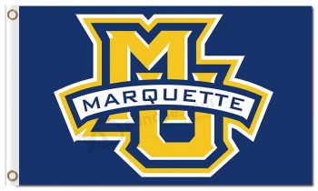 NCAA Marquette Golden Eagles 3'x5' polyester flags bule background for custom size 