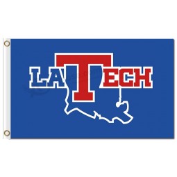 Ncaa Louisiana Tech Bulldogs 3'x5 'Polyester Fahnen Bule Eith rot