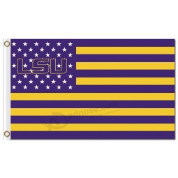 NCAA Louisiana State Tigers 3'x5' polyester flags star and strips