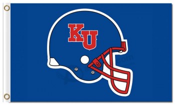 NCAA Kansas Jayhawks 3'x5' polyester flags blue helmet