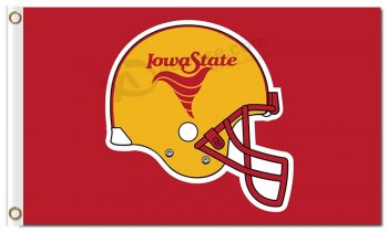 Ncaa iowa state cyclones 3'x5 'poliestere flags casco giallo arancio