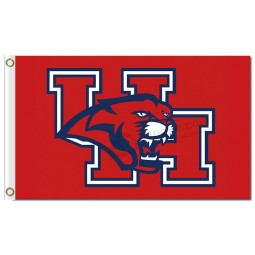 Custom high-end NCAA Houston Cougars 3'x5' polyester flags red background