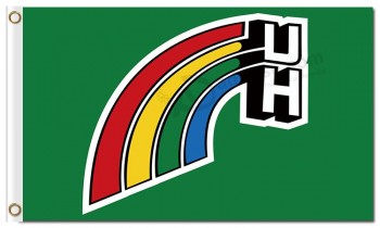 Custom high-end NCAA Hawaii Warriors 3'x5' polyester flags rainbow