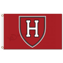Custom cheap NCAA Harvard Crimson 3'x5' polyester flags shield