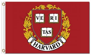 Custom cheap NCAA Harvard Crimson 3'x5' polyester flags