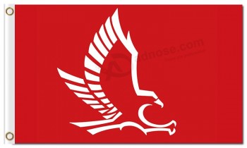 Personalizado barato ncaa hartford halcones 3'x5 'banderas de poliéster rojo