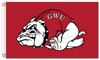 Custom high-end NCAA Gardner Webb Runnin' Bulldogs  3'x5' polyester flags red