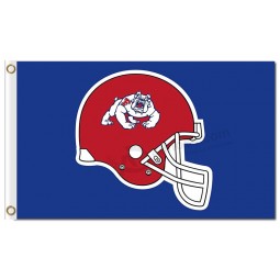 Custom high-end NCAA Fresno State Bulldogs 3'x5' polyester flags helmet