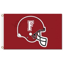 Custom high-end NCAA Fordham Rams 3'x5' polyester flags character F helmet