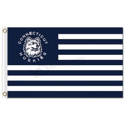 NCAA Connecticut Huskies 3'x5' polyester flags STRIPES for sale