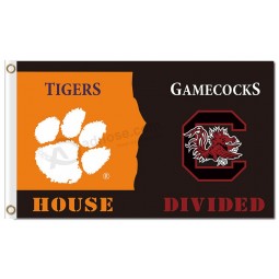 NCAA Clemson Tiger 3'x5' polyester flags VS gamecocks for sale