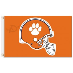 NCAA Clemson Tiger 3'x5' polyester flags orange helmet for sale