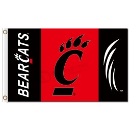 Custom cheap NCAA Cincinnati Bearcats 3'x5' polyester flags wordmark