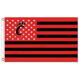 Custom cheap NCAA Cincinnati Bearcats 3'x5' polyester flags stars stripes