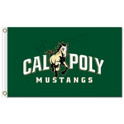 Wholesale custom high-end NCAA Cal Poly Mustangs 3'x5' polyester flags