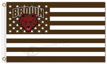 Venta al por mayor personalizada ncaa brown bears 3'x5 'banderas de poliéster nacional