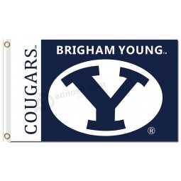 Wholesale custom cheap NCAA Brigham Young Cougars 3'x5' polyester flags wordmarks