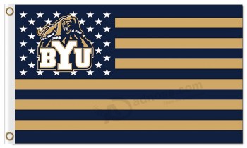 Wholesale custom cheap NCAA Brigham Young Cougars 3'x5' polyester flags national