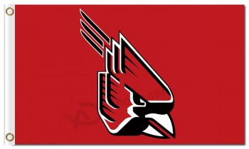 Ncaa ball state cardinals 3'x5 'poliéster deportivo barato flags logo