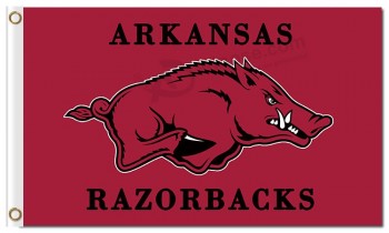 NCAA Arkansas Razorbacks 3'x5' polyester sports flags team name and logo