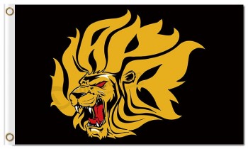 Ncaa arkansas сосновый блеф золотые львы 3'x5 'полиэфирные флаги черные для дешевых спортивных флагов