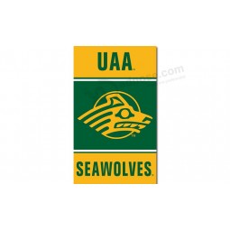 Customized high quality NCAA Alaska Anchorage Seawolves 3'x5' polyester flags vertical for sports team banners