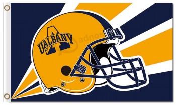Wholesale customized top quality NCAA Alabama State Hornets 3'x5' polyester flags helmet rays for sports team banners
