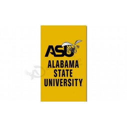 Wholesale customized top quality NCAA Alabama State Hornets 3'x5' polyester flags vertical for sports team banners